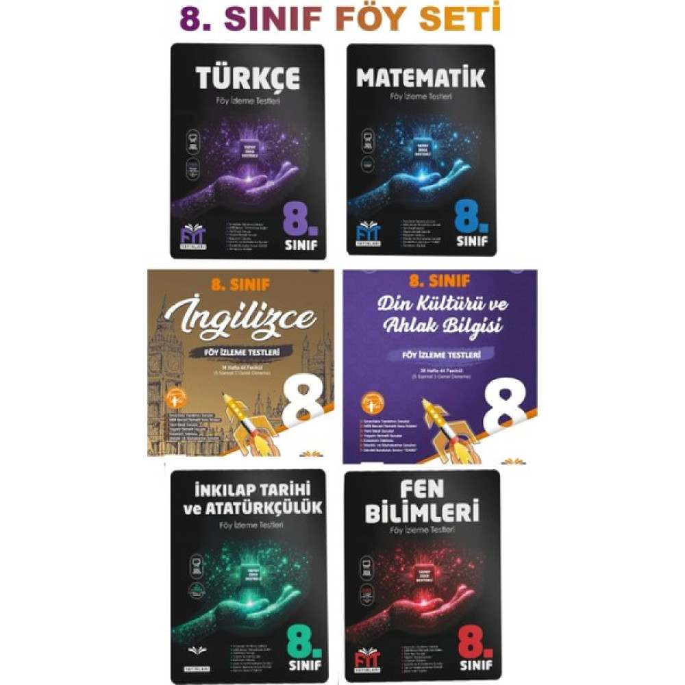 8. Sınıf Lgs Hazırlık Föy Seti | Türkçe, Matematik, Fen, Ingilizce, T.c. Inkılap, Din Kültürü Testleri Tüm Dersler Fiyatı