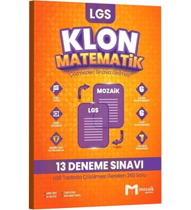 8. Sınıf Lgs Matematik Klon 13 Deneme Mozaik Yayınları Kaynak Kitapları Fiyatı