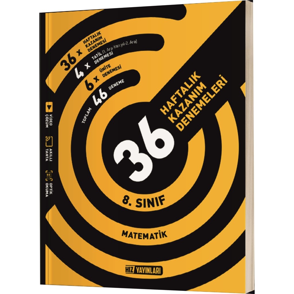 8. Sınıf Matematik 36 Haftalık Kazanım Denemeleri Hız Yayınları Kaynak Kitapları Fiyatı