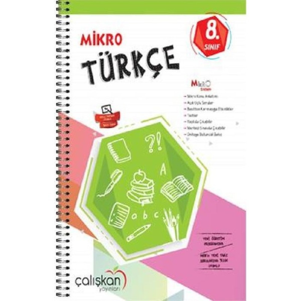 8. Sınıf Türkçe Mikro Defter Çalışkan Yayınları Kaynak Kitapları Fiyatı