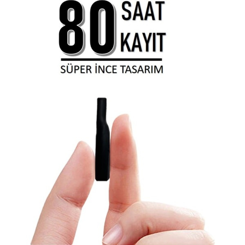80 Saat Aralıksız Ses Kaydedici 16 GB Kulaklıkla Dinleme Ortam Sesi Kayıt Cihazı 2023 Yeni Ses Kayıt Cihazları Fiyatı