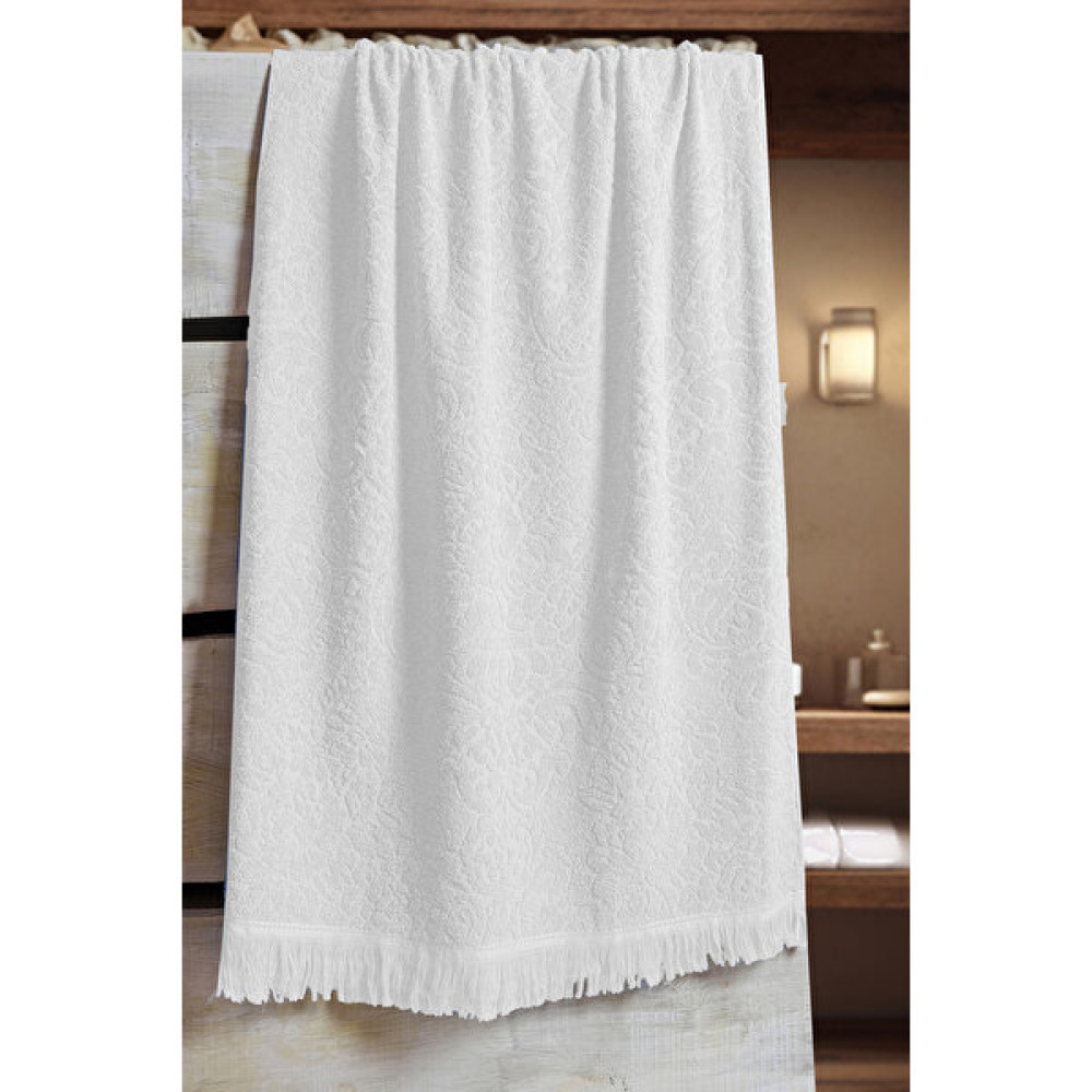 80X160 Saçaklı Banyo Havlusu Büyük Havlu - 80 x 160 cm - Beyaz Banyo Havlusu Fiyatı