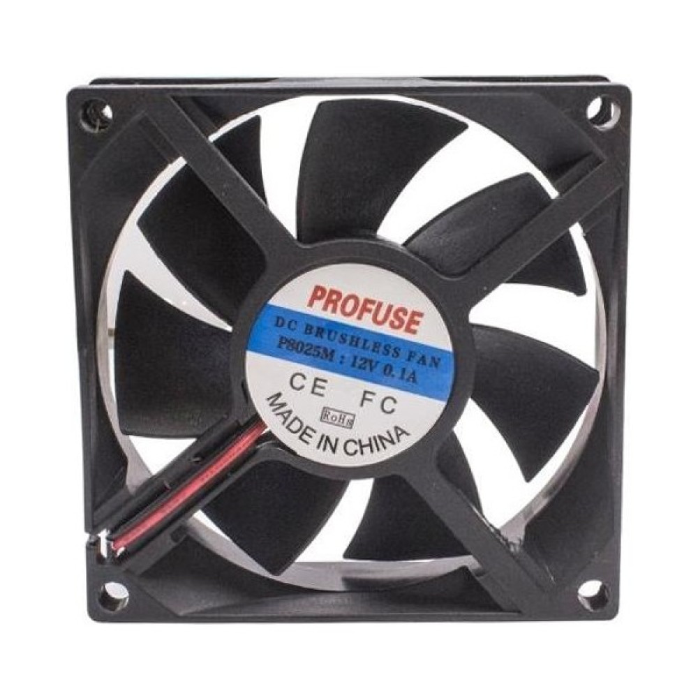 80X80X25MM 12V 0.10A Fan 2 Kablolu - Siyah Soğutucular Fiyatı