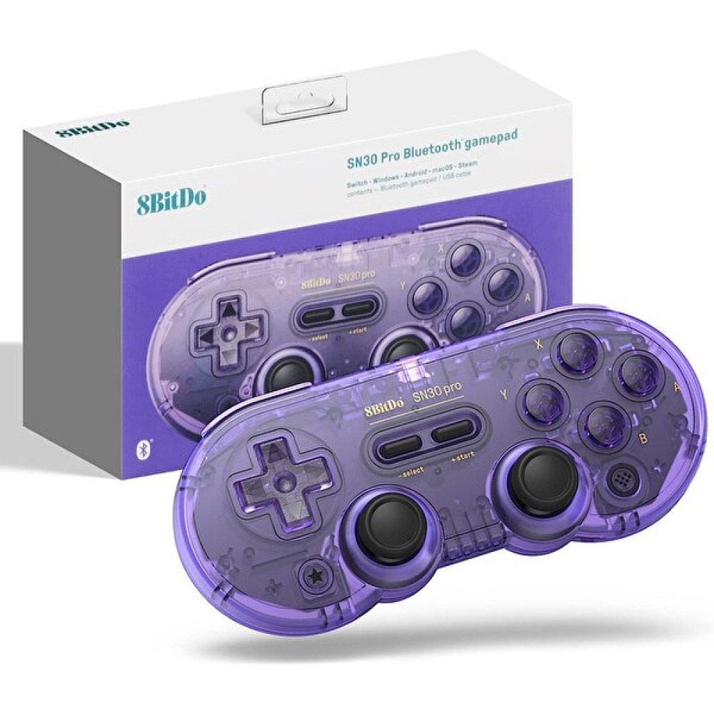 8bitdo Sn30 Pro Bluetooth Kablosuz Transparan Mor Nintendo Switch Oled Lite Oyun Kolu Konsol Aksesuarları Fiyatı