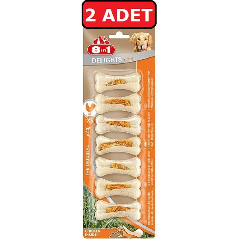 8in1 8 In1 Kemik Delights Strong Xs Köpek Ödül Kemiği 2 Adet 7li 140 gr Ödül Kemik Evcil Hayvan Ürünleri Fiyatı