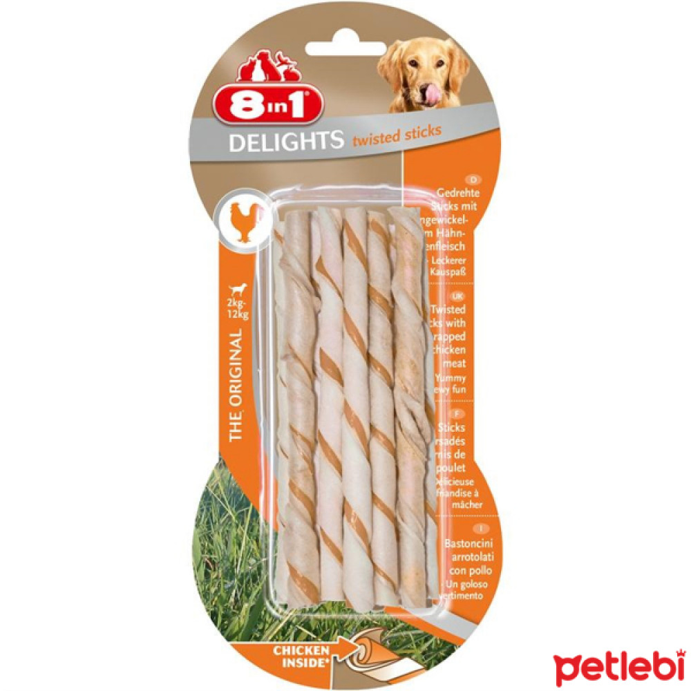 8in1 Delights Bones Ağız Bakımı için Burgu Çubuk (10'lu) 55gr Evcil Hayvan Ürünleri Fiyatı