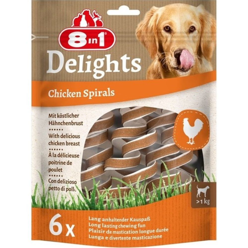 8in1 Smart Delights Chicken Spirals Tavuklu Burgu Köpek Ödülü 6lı Evcil Hayvan Ürünleri Fiyatı