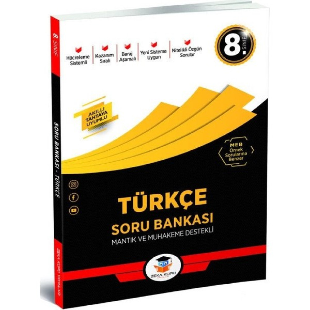 8.Sınıf Türkçe Soru Bankası Zeka Küpü Yayınları Türkçe Fiyatı