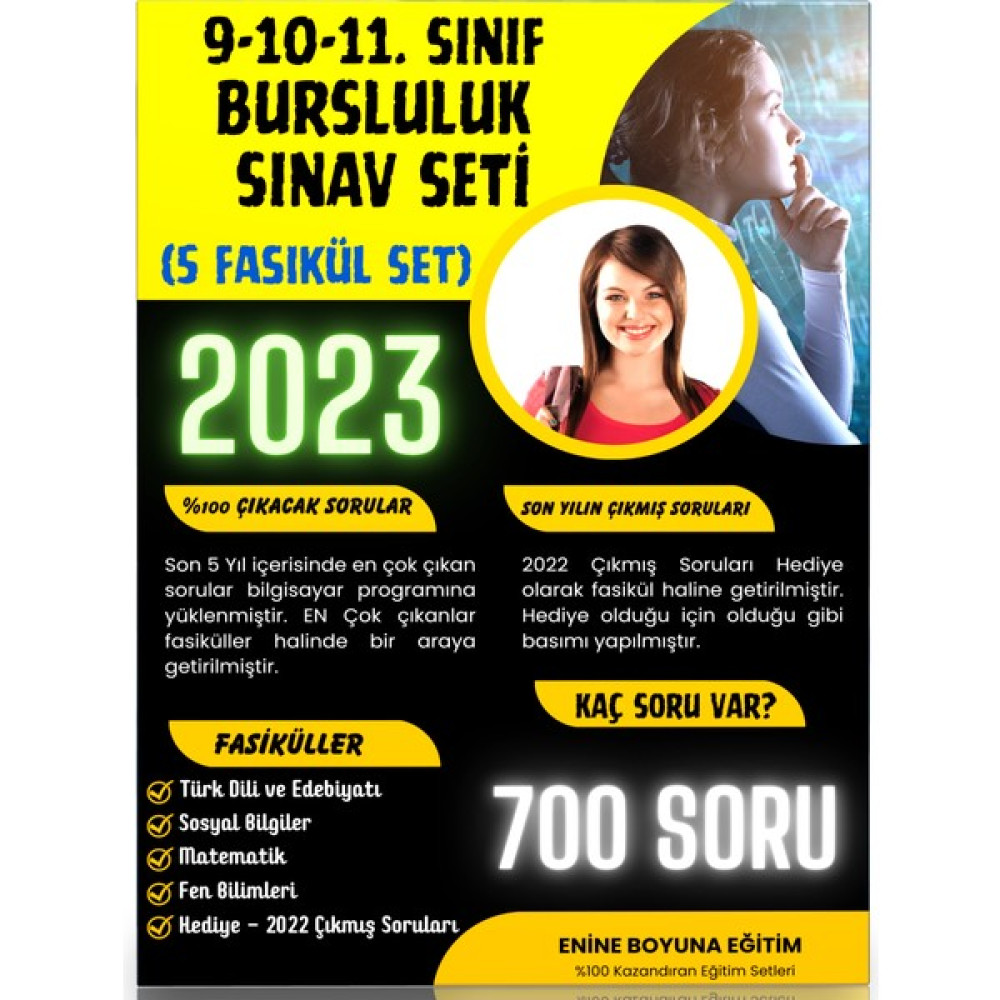 9-10-11. Sınıf Bursluluk Sınav Seti (5 Fasikül Kitap) Eğitim Setleri Fiyatı