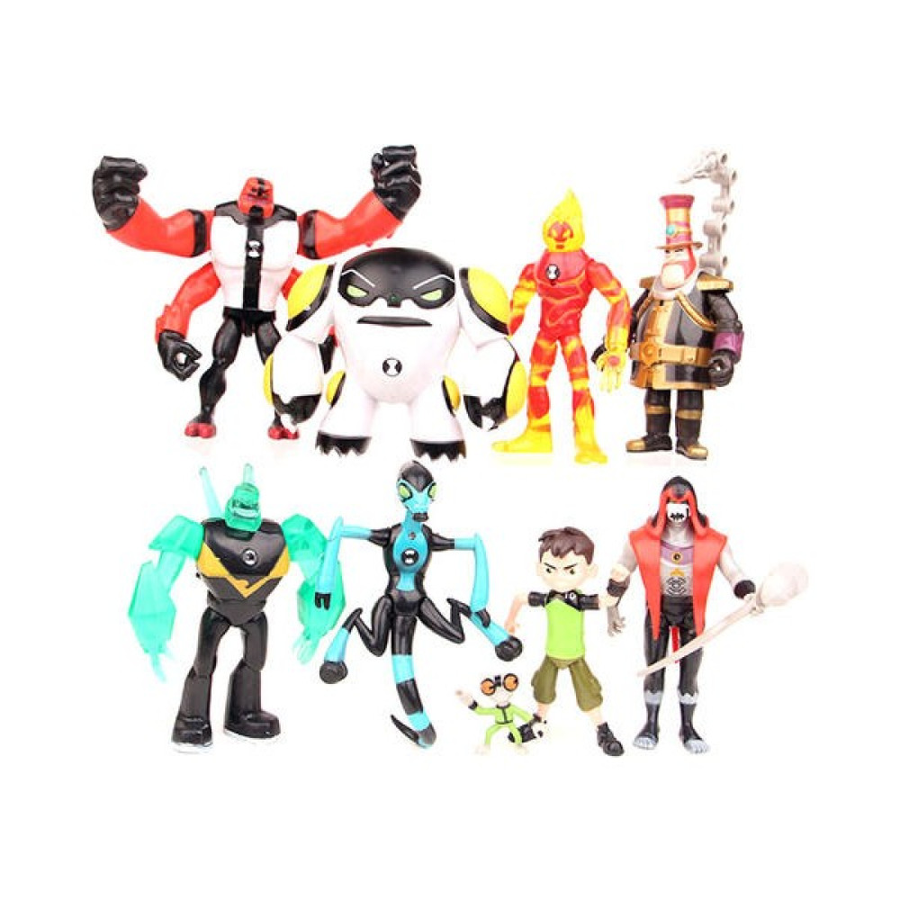 9 Adet Ben 10 Omnitrix Şekil Canavar Aydınlık Koleksiyon Model Bebek Oyuncak(Yurt Dışından) - Renkli Maket Fiyatı