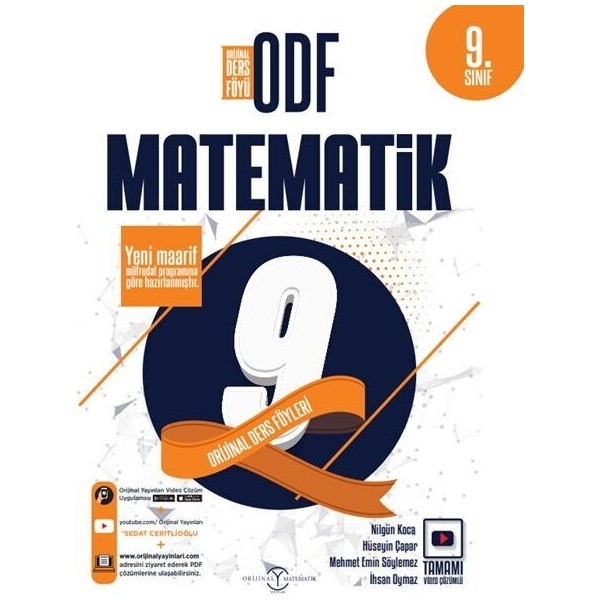 9. Sınıf Matematik Odf Orijinal Ders Föyleri Orijinal Yayınları Kaynak Kitapları Fiyatı