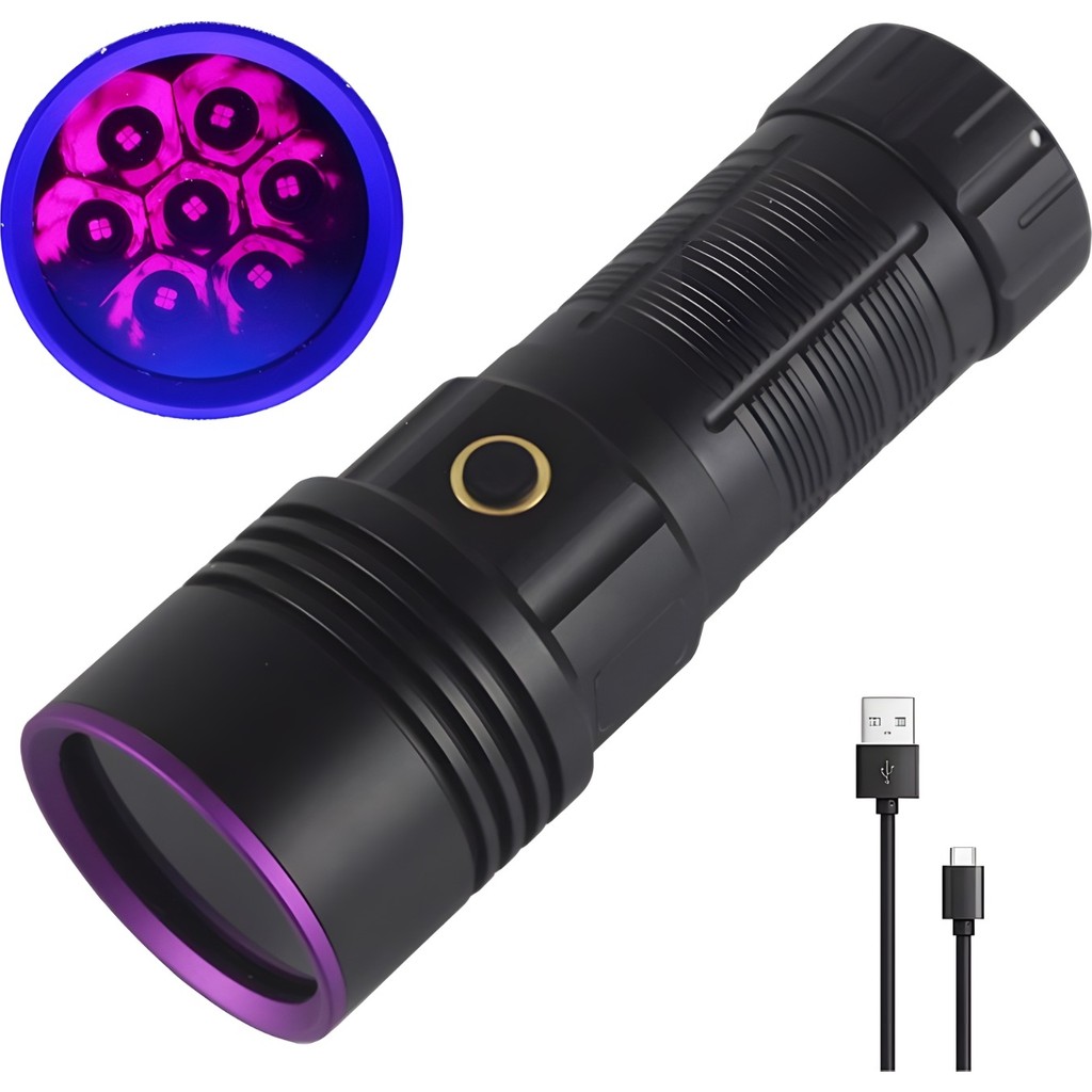 90W 365NM Profesyonel Ultra Güçlü Mor Uv Işık Para Kontrol Feneri Uv Lamba 9000MAH Pil Diğer Fiyatı