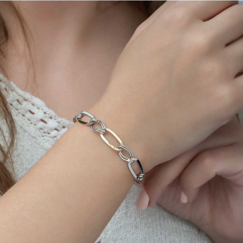 925 Gümüş Uzay Yolu 925 Ayar Gümüş Bileklik - 20 cm Saat ve Bileklik Aksesuarı Fiyatı