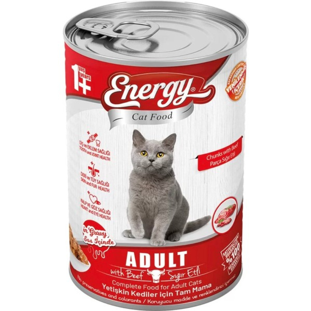 96 Adet Energy Sığır Etli Yetişkin Islak Kedi Maması ( Kedi Konserve Maması & Kedi Yaş Mama ) Evcil Hayvan Ürünleri Fiyatı