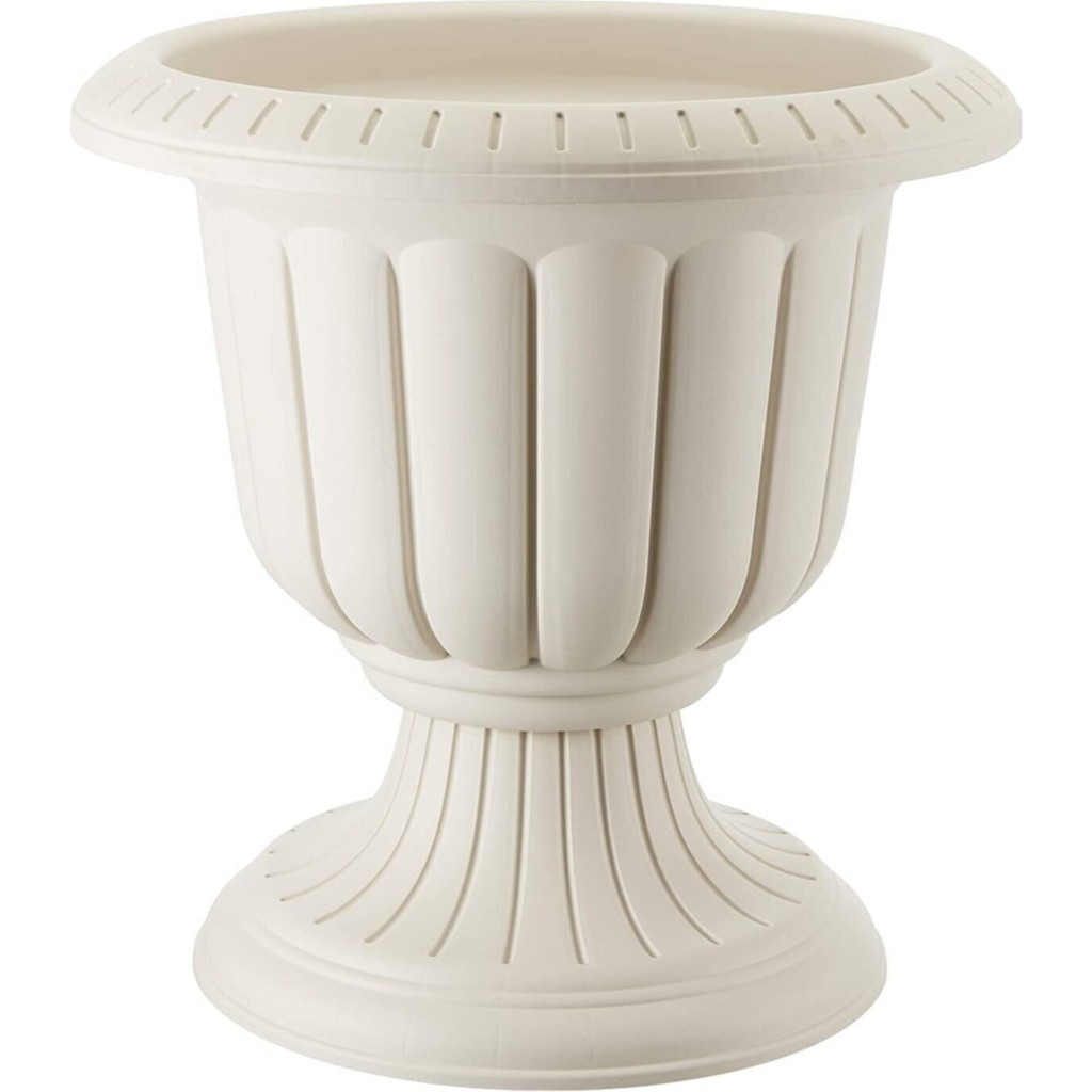 9,8 Litre Kırık Beyaz Nergis Saksı Ayaklı Mat Plastik Nergiz Kapıönü Balkon Bahçe Saksısı No1 Ø35x36cm - Kirli Beyaz Saksı ve Aksesuarları Fiyatı