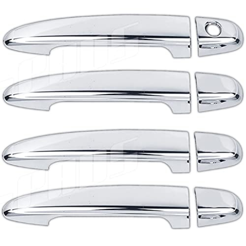 A-PADS Compatible with(Just overlay Stick on, NOT for SNAP IN Replacement) 4 Chrome Door Handle Covers for Toyota 4RUNNER 2005-2008 / AVALON 05-08 / CAMRY 2007-2011 / SIENNA 05-2012 / TACOMA 2005-2015