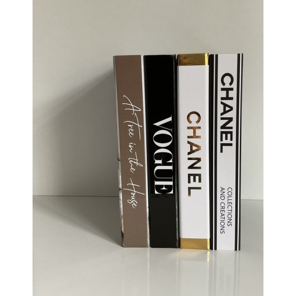 A Tree & Vogue & Coco & Chanel 4’lü Dekoratif Kitap Kutu Set - Ahşap Eşya Saklama Kutusu Fiyatı