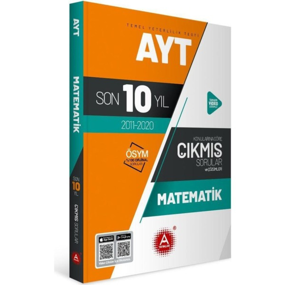 A Yayınları AYT Matematik Son 10 Yıl Konularına Göre Tamamı Çözümlü Çıkmış Sorular Matematik Fiyatı