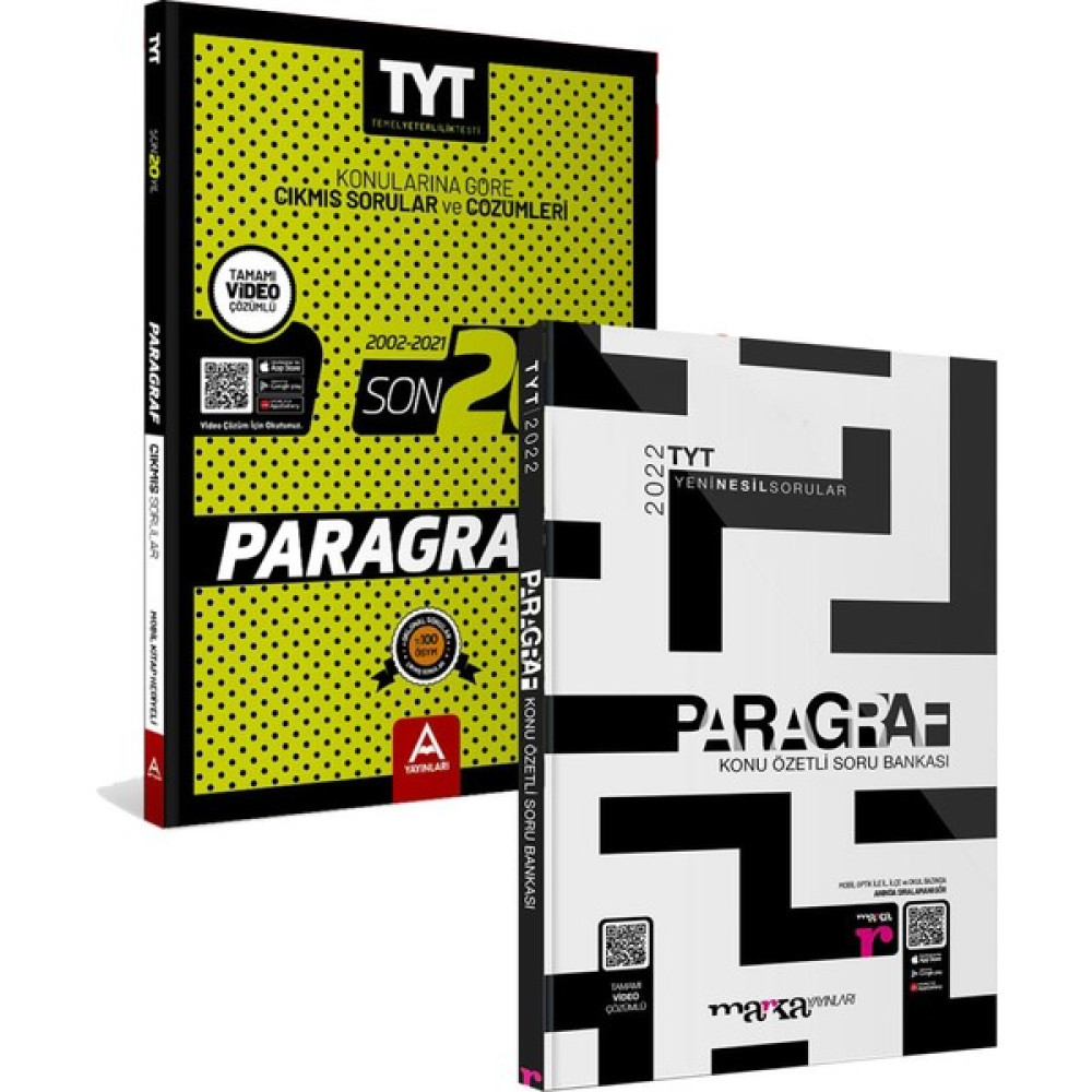 A Yayınları Son 20 Yıl Çıkmış Paragraf Soruları + Paragraf Soru Bankası Temel Yeterlilik Testi (TYT) Fiyatı
