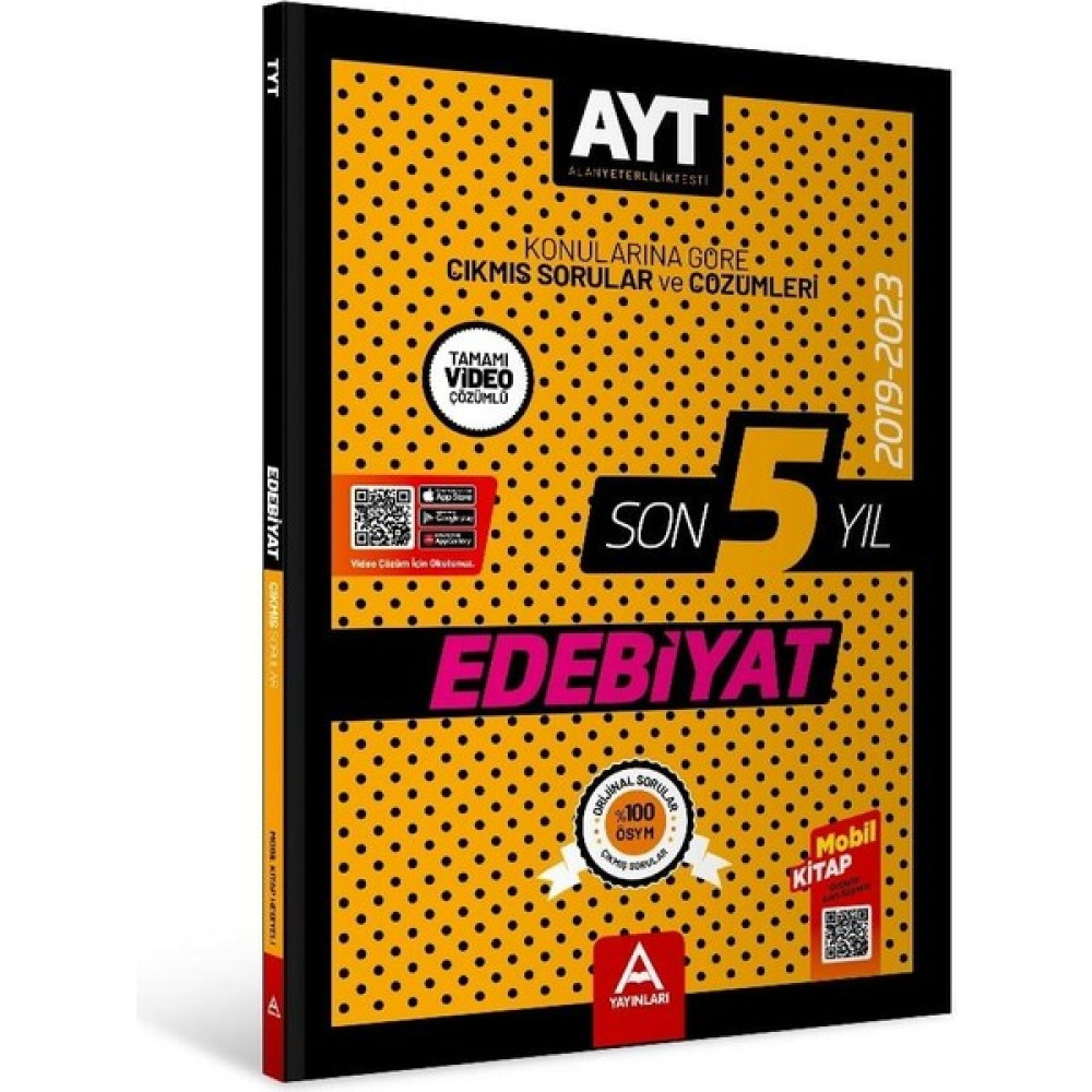 A Yayınları Son 5 Yıl AYT Edebiyat Çıkmış Sorular 2019 - 2023 Temel Yeterlilik Testi (TYT) Fiyatı
