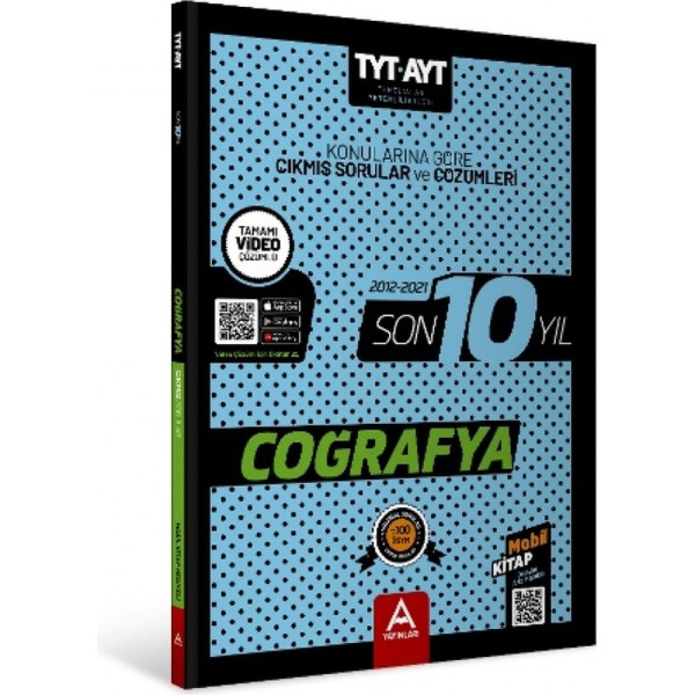 A Yayınları Tyt Ayt Coğrafya Son 10 Yıl Çıkmış Soru ve Çözümleri Yeni 2022 Temel Yeterlilik Testi (TYT) Fiyatı