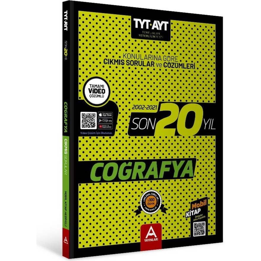 A Yayınları TYT AYT Coğrafya Son 20 Yıl Çıkmış Sorular Ders Sınav Kitapları Fiyatı