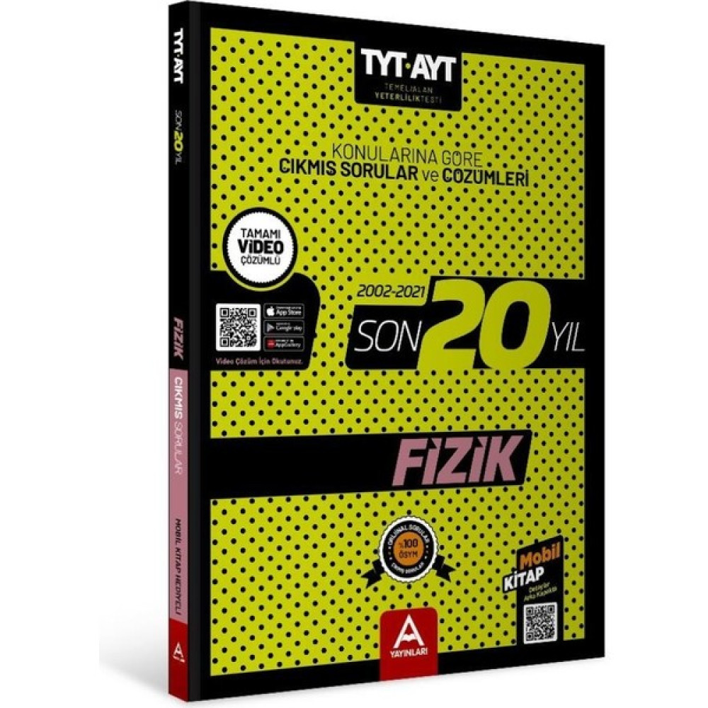 A Yayınları TYT AYT Fizik Son 20 Yıl Çıkmış Sorular Ders Sınav Kitapları Fiyatı