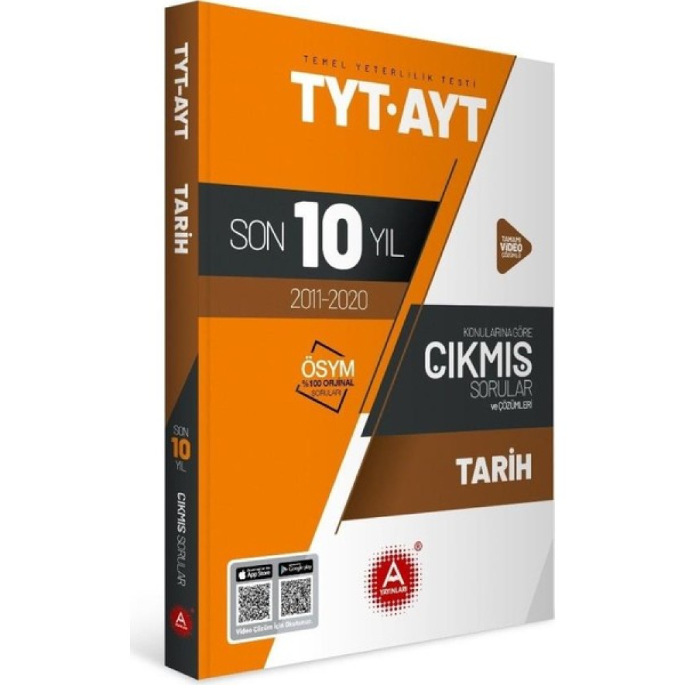 A Yayınları TYT AYT Tarih Son 10 Yıl Konularına Göre Tamamı Çözümlü Çıkmış Sorular Sosyal Bilgiler Fiyatı
