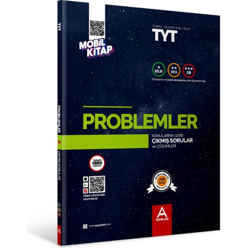 A Yayınları TYT Problem Konularına ve Zorluk Derecesine Göre Çıkmış Sorular Temel Yeterlilik Testi (TYT) Fiyatı