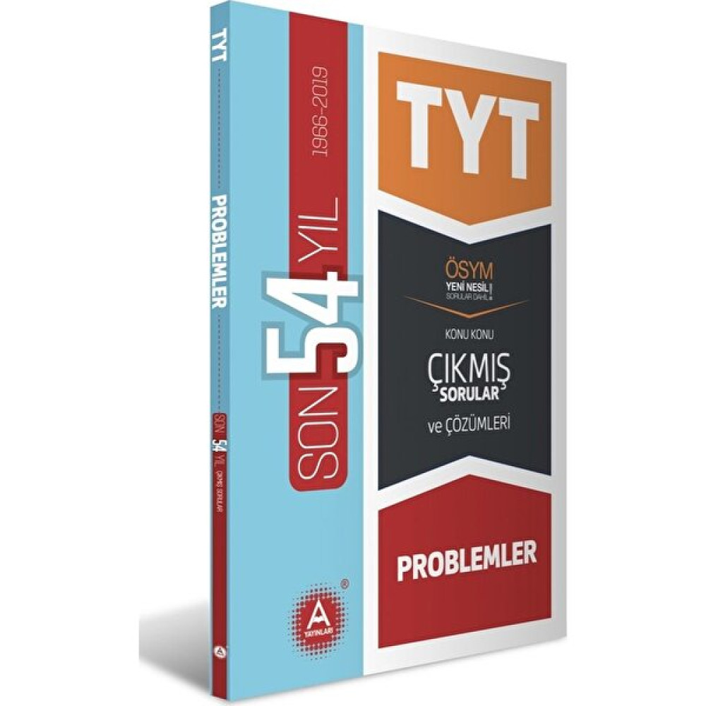 A Yayınları Tyt Problemler Son 54 Yıl Konu Konu Çıkmış Sorular Temel Yeterlilik Testi (TYT) Fiyatı