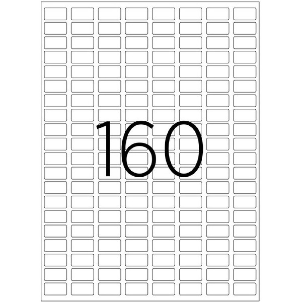 A1 Etiket TW-2280 100 A4 Sayfa Lazer Etiket 22 x 12 mm A4 Sayfada 160 Etiket - Beyaz Etiket Makinesi Fiyatı
