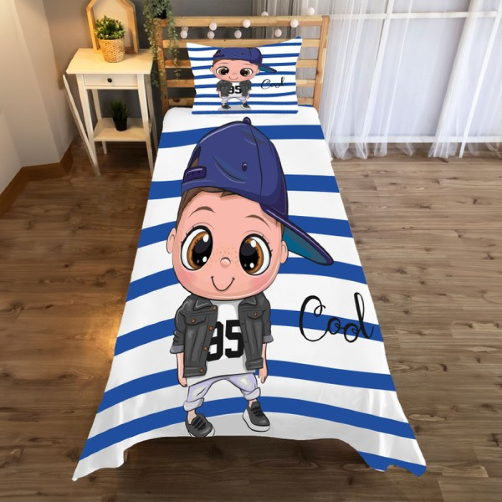 A2ZTR Kahraman Tasarımı Desenli Tek Kişilik Yatak Örtüsü ve Yastık Kılıfı - Renkli - 140 x 220 cm Yatak Örtüsü Fiyatı