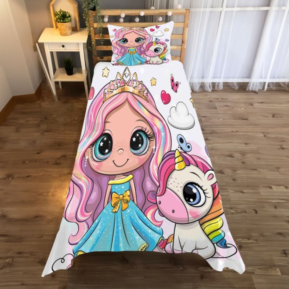 A2ZTR Mor Elbiseli Karikatür Cadı Tek Kişilik Yatak Örtüsü ve Yastık Kılıfı - Renkli - 140 x 220 cm Yatak Örtüsü Fiyatı
