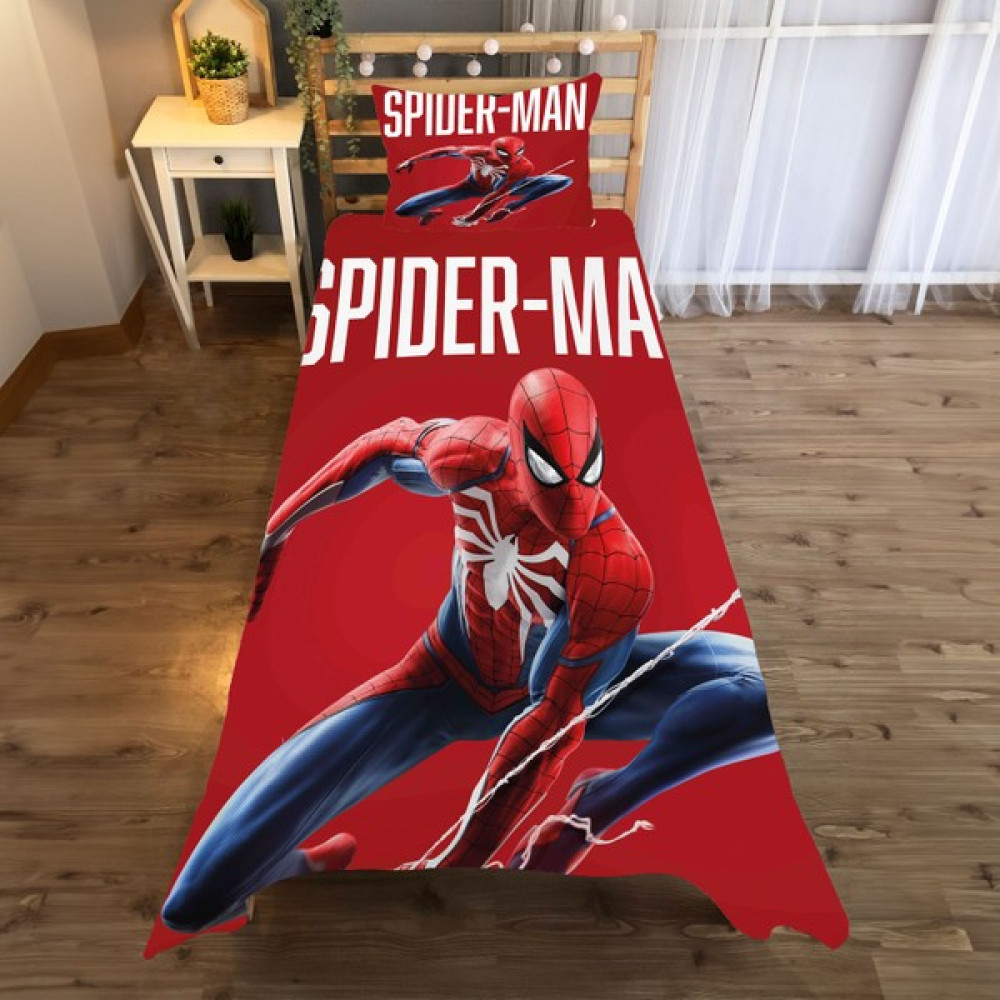 A2ZTR Spider Man Desenli Tek Kişilik Yatak Örtüsü ve Yastık Kılıfı - Renkli - 140 x 220 cm Yatak Örtüsü Fiyatı