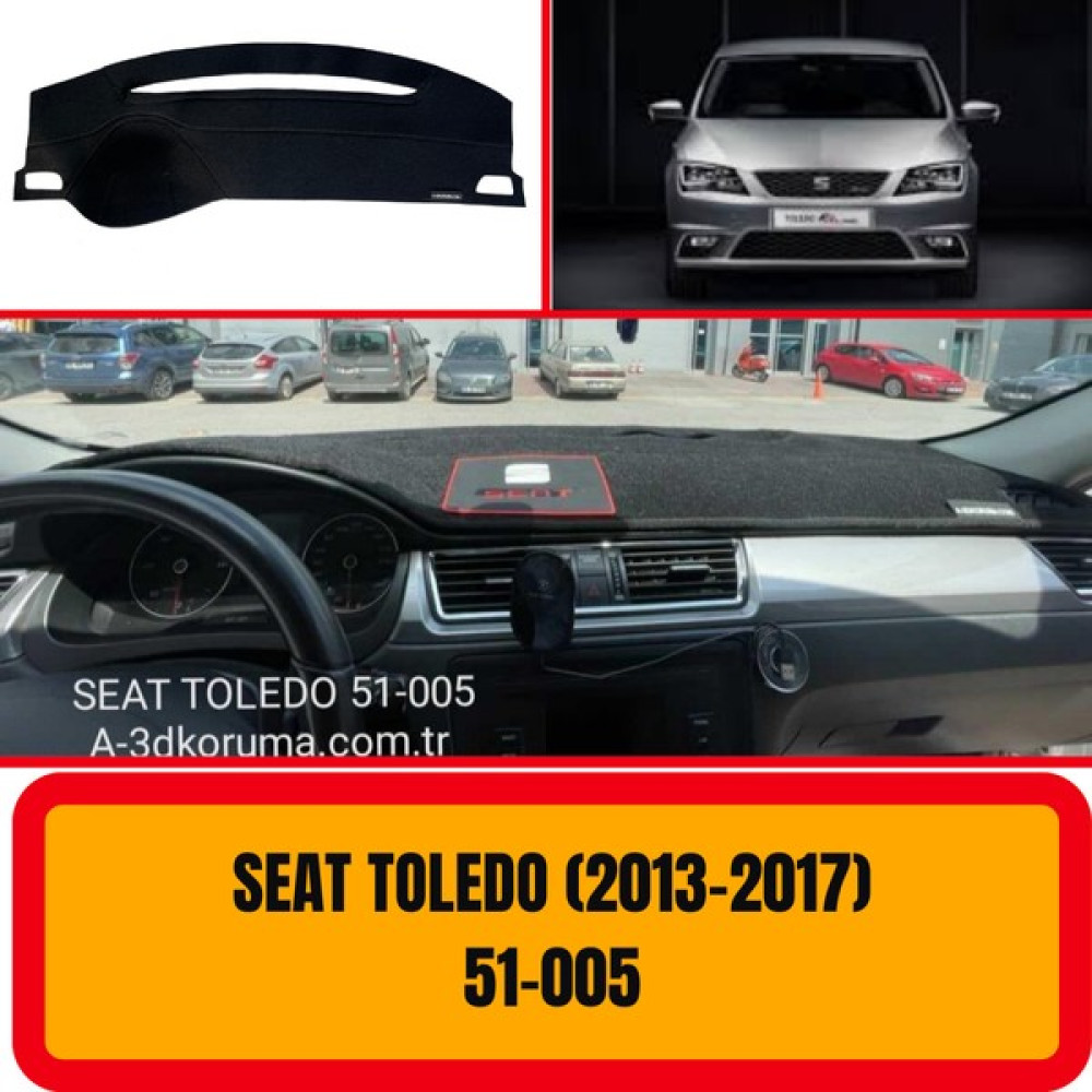 A3D Torpido Koruma Seat Toledo 2013-2017 Ön Göğüs / Panel / Torpido Koruması - Kılıfı - Halısı Oto Boyaları Fiyatı