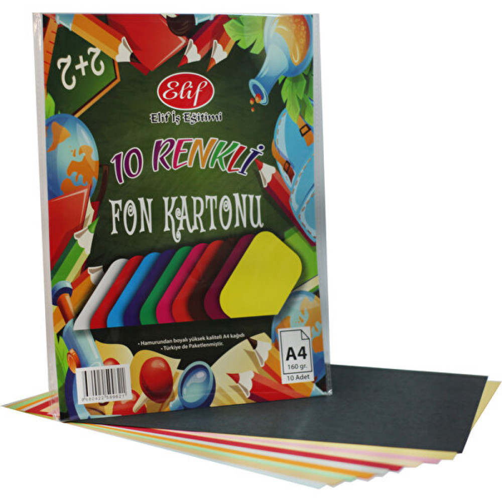 A4 160GR. 10'lu Fon Kartonu (Renkli) Fotokopi Kağıdı Fiyatı