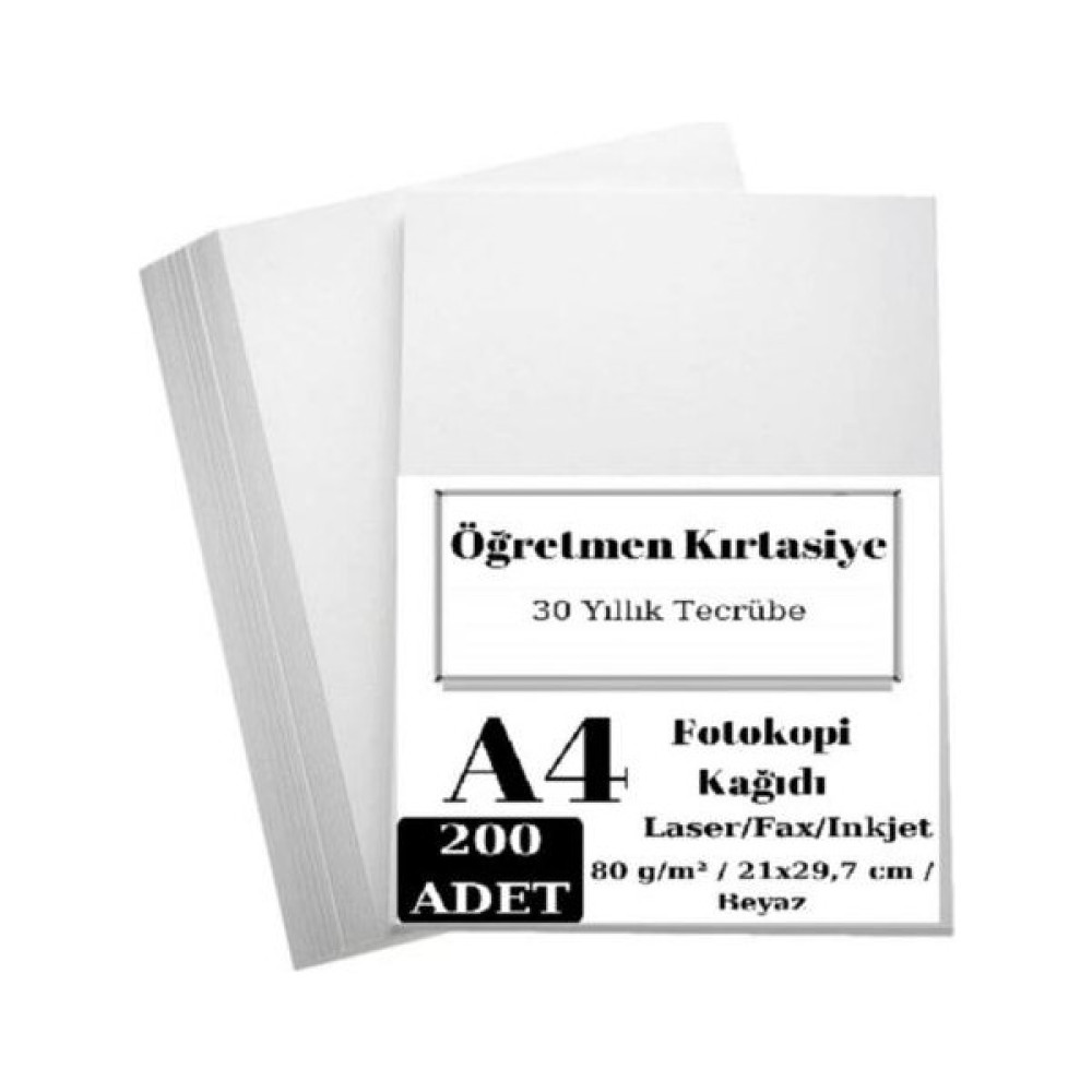 A4 Fotokopi Kağıdı 200'LÜ Paket 80 gr - Beyaz Fotokopi Kağıdı Fiyatı