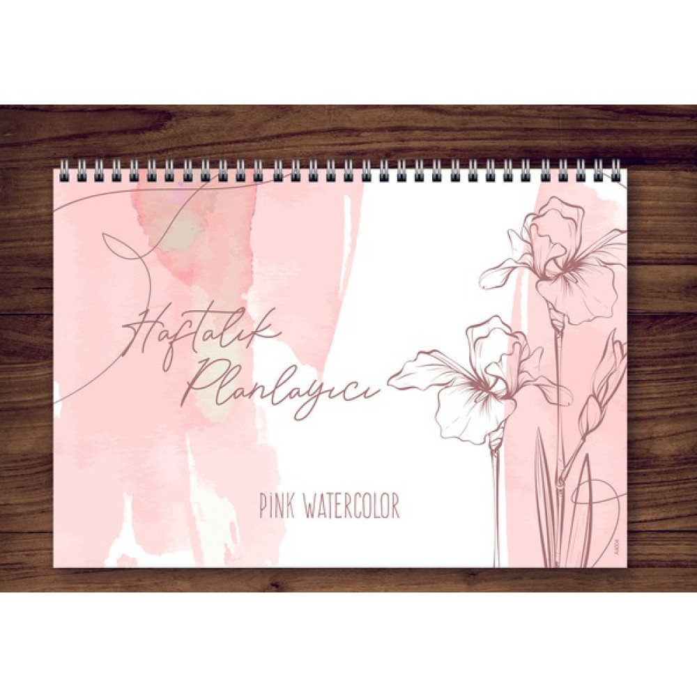 A4 Haftalık Planlayıcı Pink Watercolor Ajanda Fiyatı