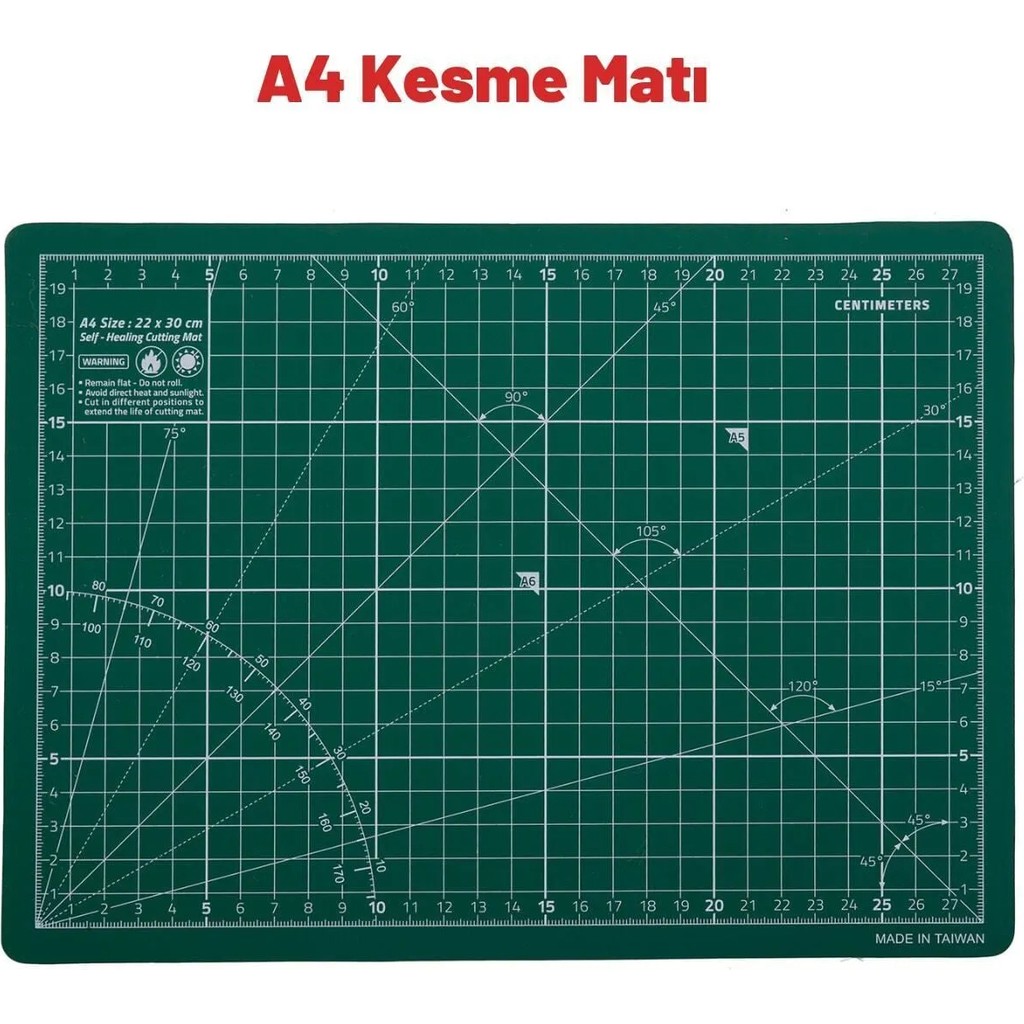 A4 Kesme Matı Pedi, Çalışma Pedi, Patchwork, Kesme Tablası, Kesim Altlığı, Cutting Mat Diğer Fiyatı