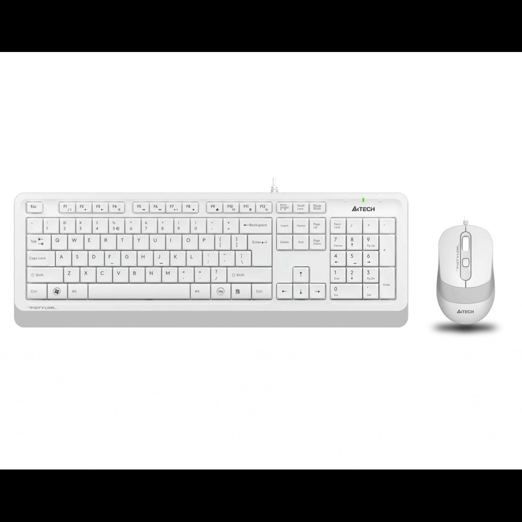 A4 Tech F1010 Beyaz Fstyler USB Kablolu Türkçe M.medya Klavye Mouse Set Klavye - Mouse Fiyatı