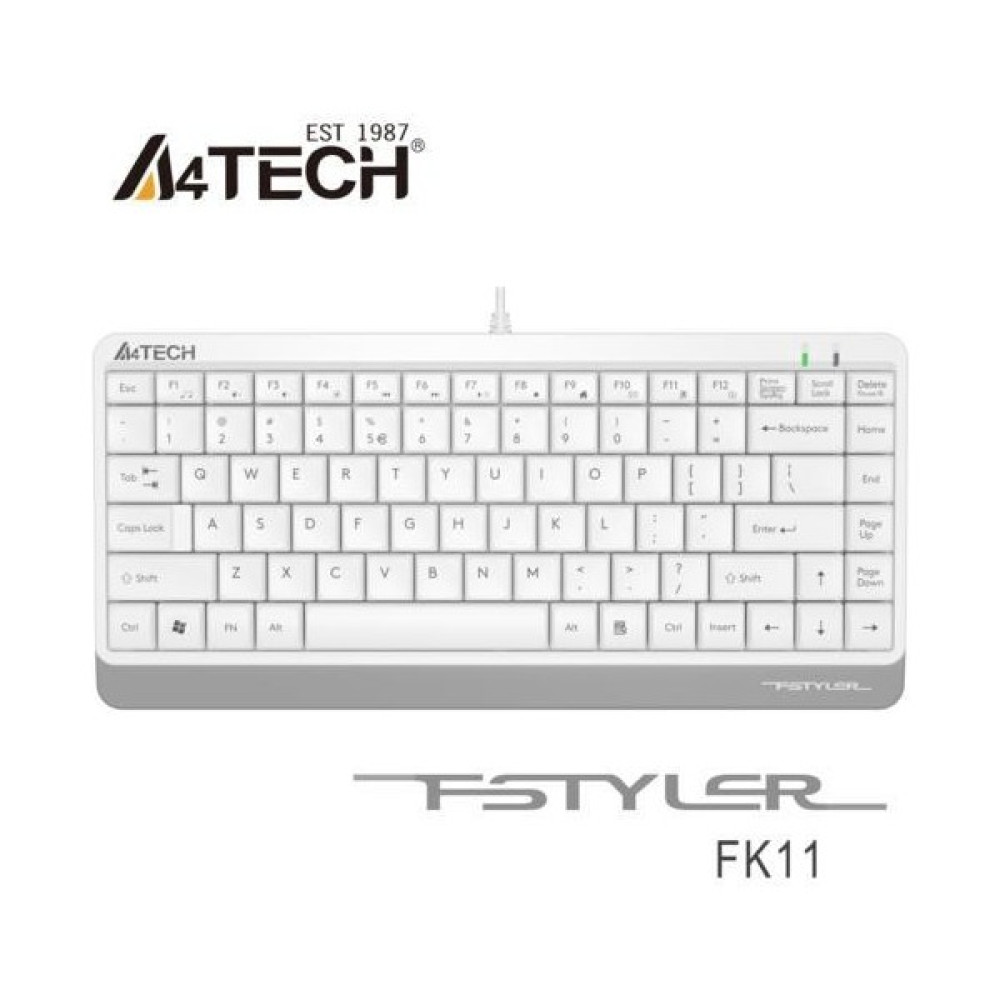 A4 Tech FK11 Q USB Kablolu mm Mini Klavye Beyaz Oyuncu Klavyesi Fiyatı