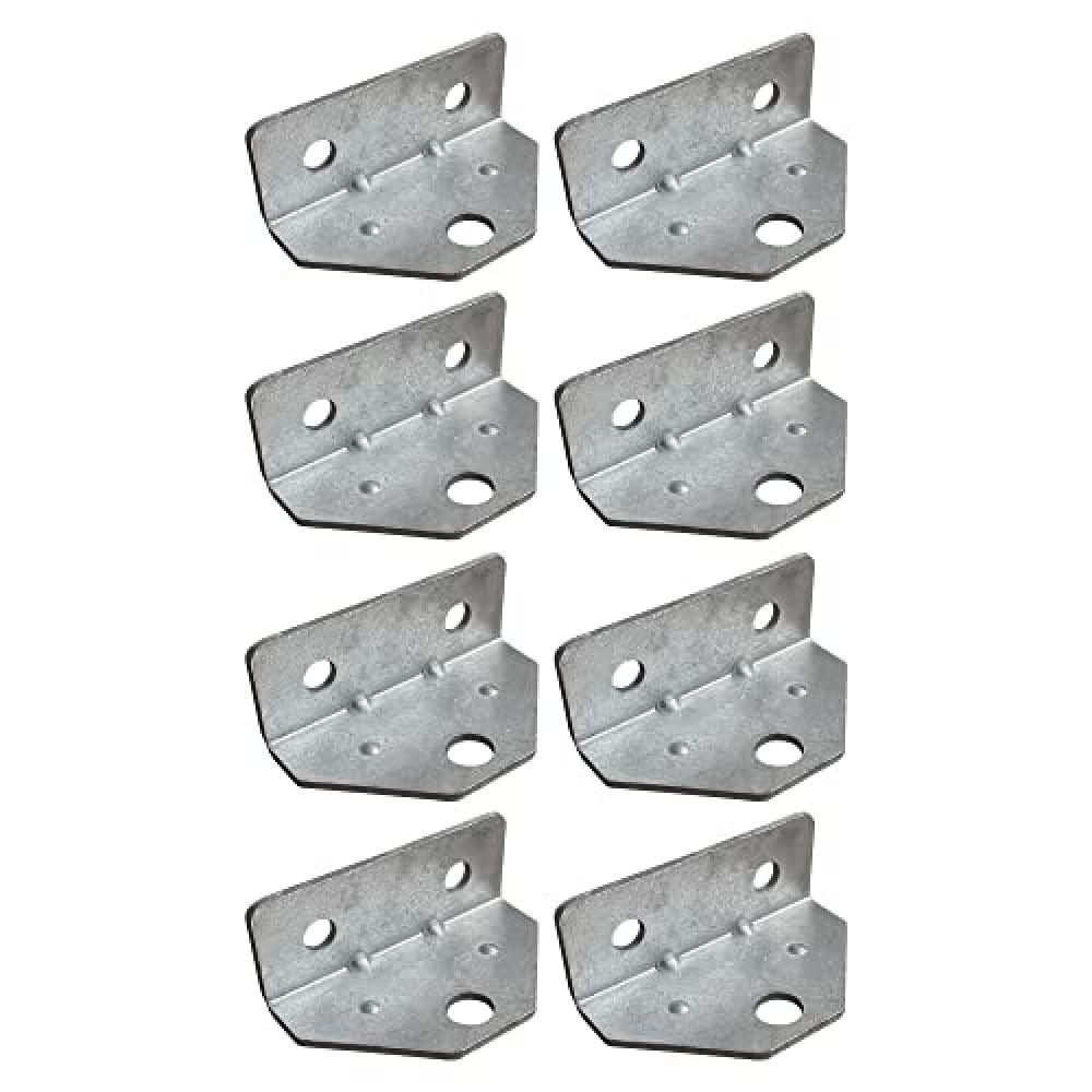 A.A 8 Pack Swivel Top Angle Bracket Bolster Bunk Board Adjustable for Boat Pontoon Trailer