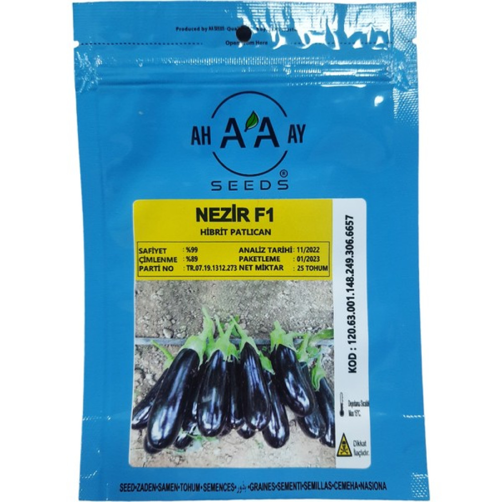 Aa Seeds Sare F1 Hibrit Patlıcan Tohumu (25 Tohum) - 1 gr Tohum Fiyatı