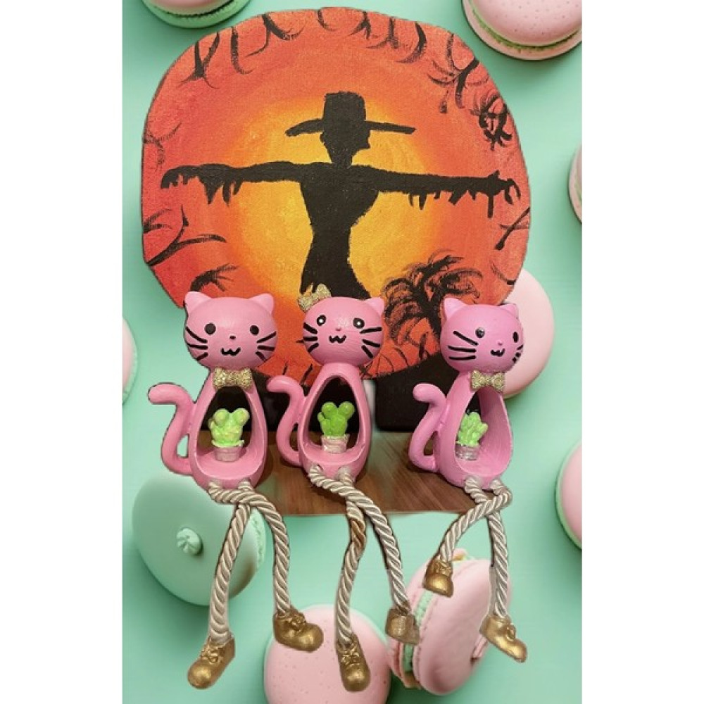 Abacı Store Pembe Ayakları Sallanan Kedi Biblosu Abacıstore Biblo Fiyatı