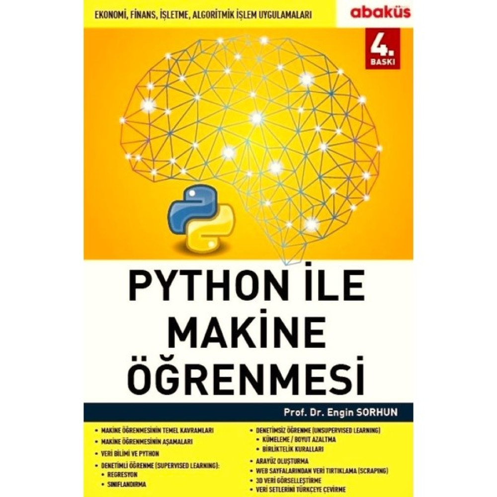 Abaküs Kitap Python ile Makine Öğrenmesi - Engin Sorhun Bilgisayar Kitapları Fiyatı