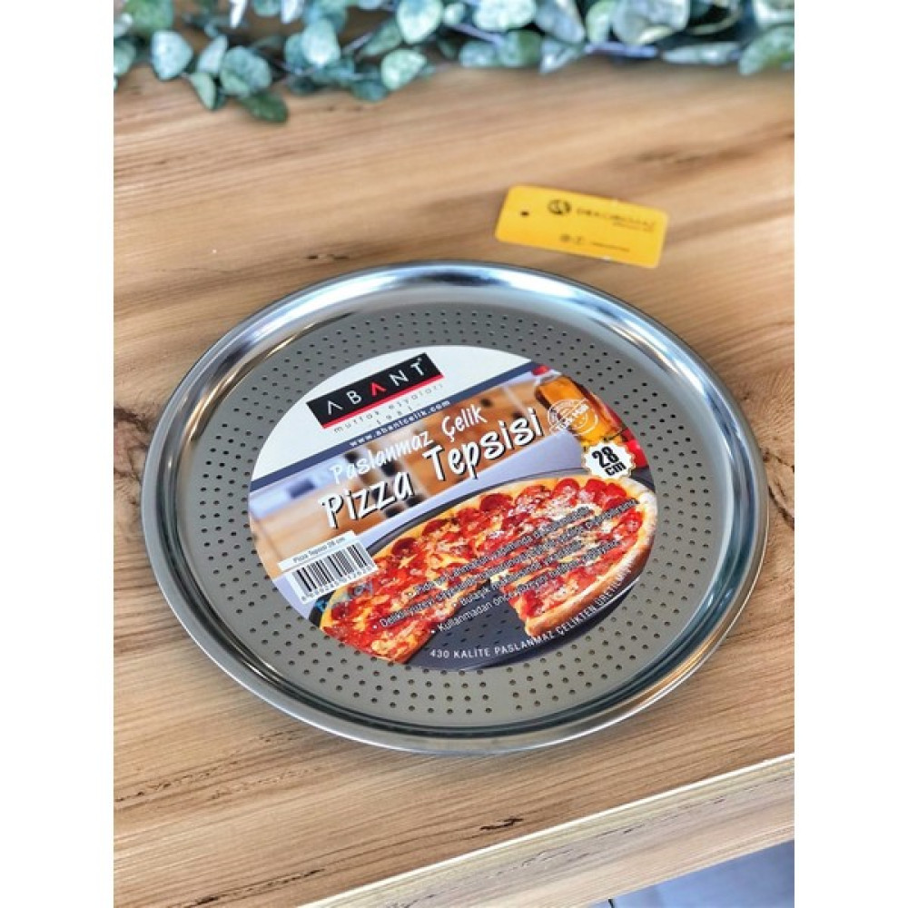 Abant Paslanmaz Çelik Pizza Tepsisi 28 cm Servis Tepsisi Fiyatı