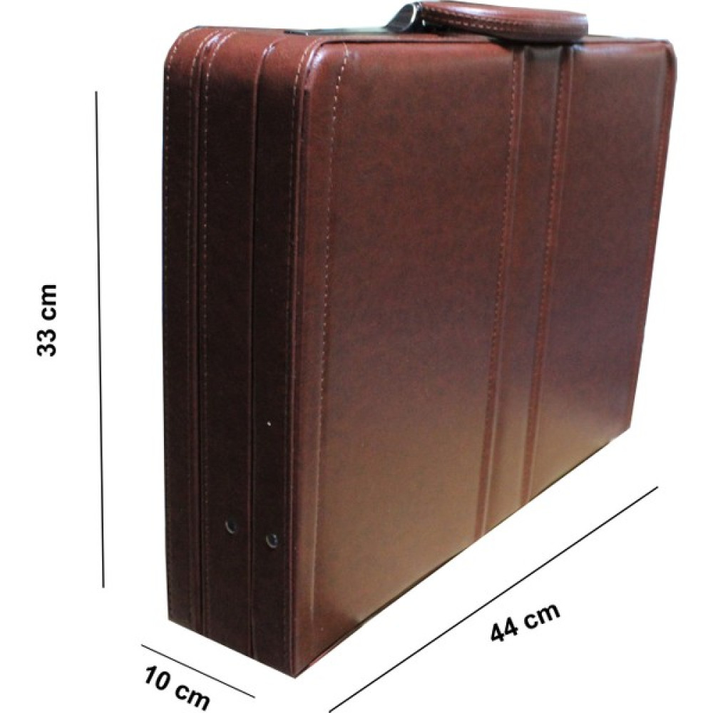 AbbasShop Şifreli Körüklü Lüx Evrak Bond Çantası Suni Deri Kahverengi 33X10X44 Erkek Evrak Çantası Fiyatı