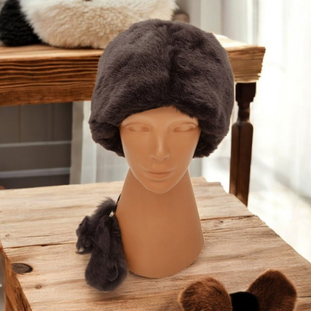 AbbasShop Toskanalı Bayan Deri Ushanka Ayarlanabilir Yumuşak Dokunuşlu Kışlık Şapka Börk Bere Siyah Renkli Kadın Beresi Fiyatı