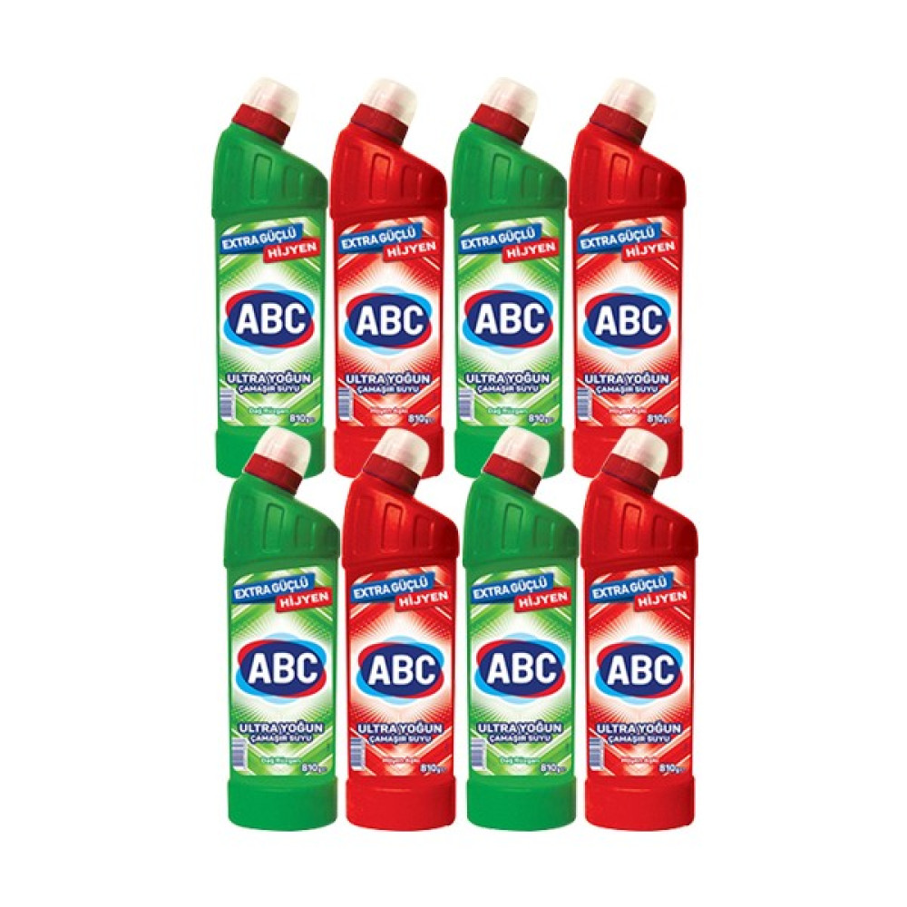 Abc Çamaşır Suyu 4 Adet Dağ Ferahlığı 810 gr + 4 Adet Hijyen Aşkı 810 gr Oto Boyaları Fiyatı