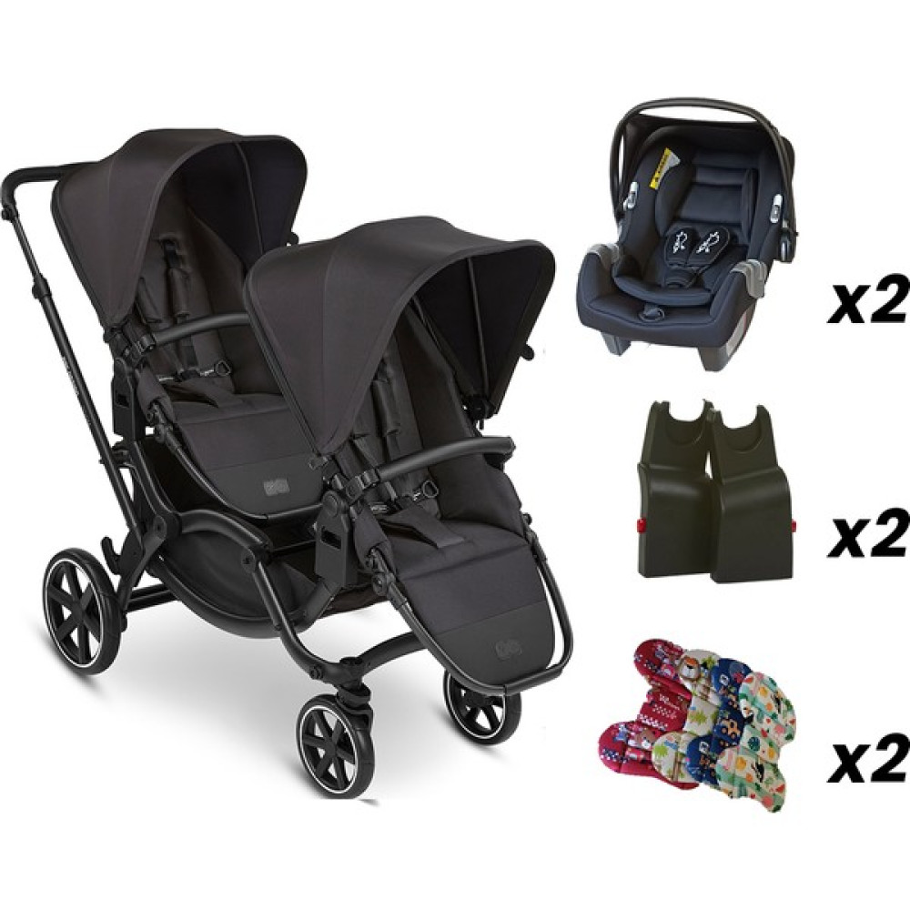 ABC Design Zoom Ink İkiz Bebek Arabası Travel Set (ABC Design İkiz Bebek Arabası + Jixy Siyah Ana Kucağı) Bebek Arabası-Puset Aksesuarları Fiyatı